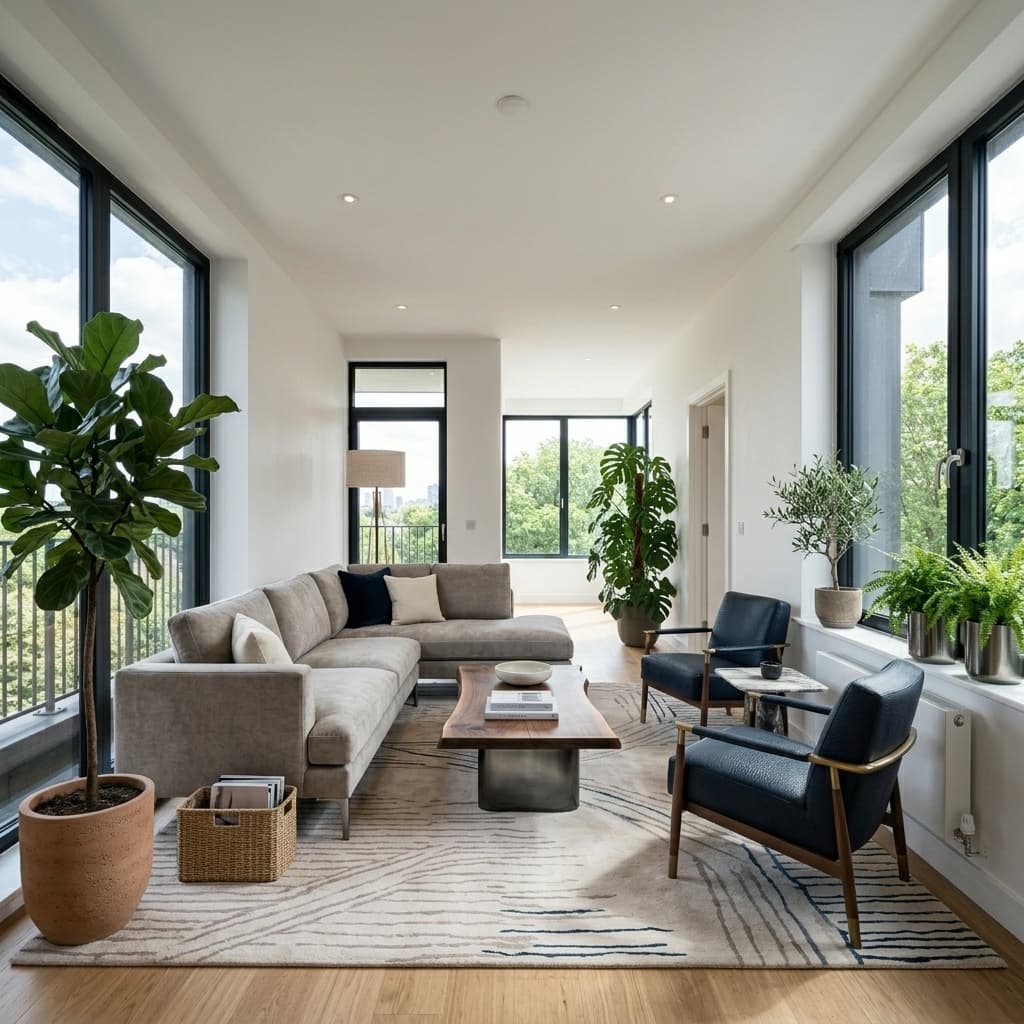 Nachher - Optimierter, verkaufsfördernder Zustand der Immobilie nach dem Home Staging oder der Retusche