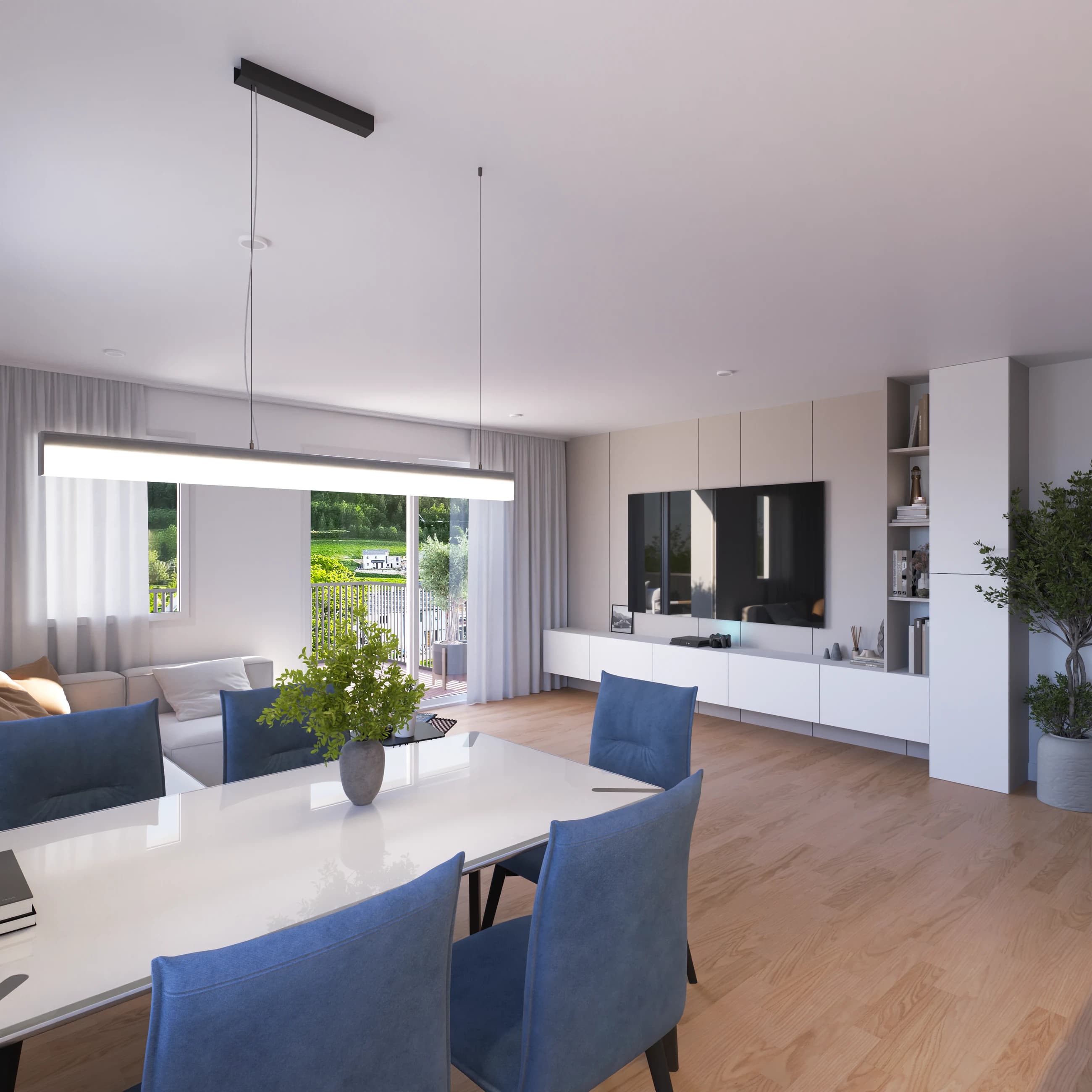 Referenzprojekt Chemnitz – visualisierter Wohnraum