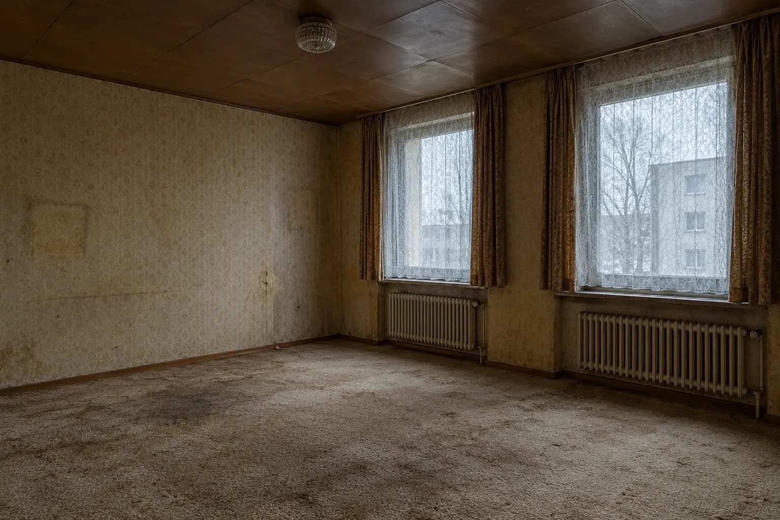 Unrenoviertes Zimmer Vorher