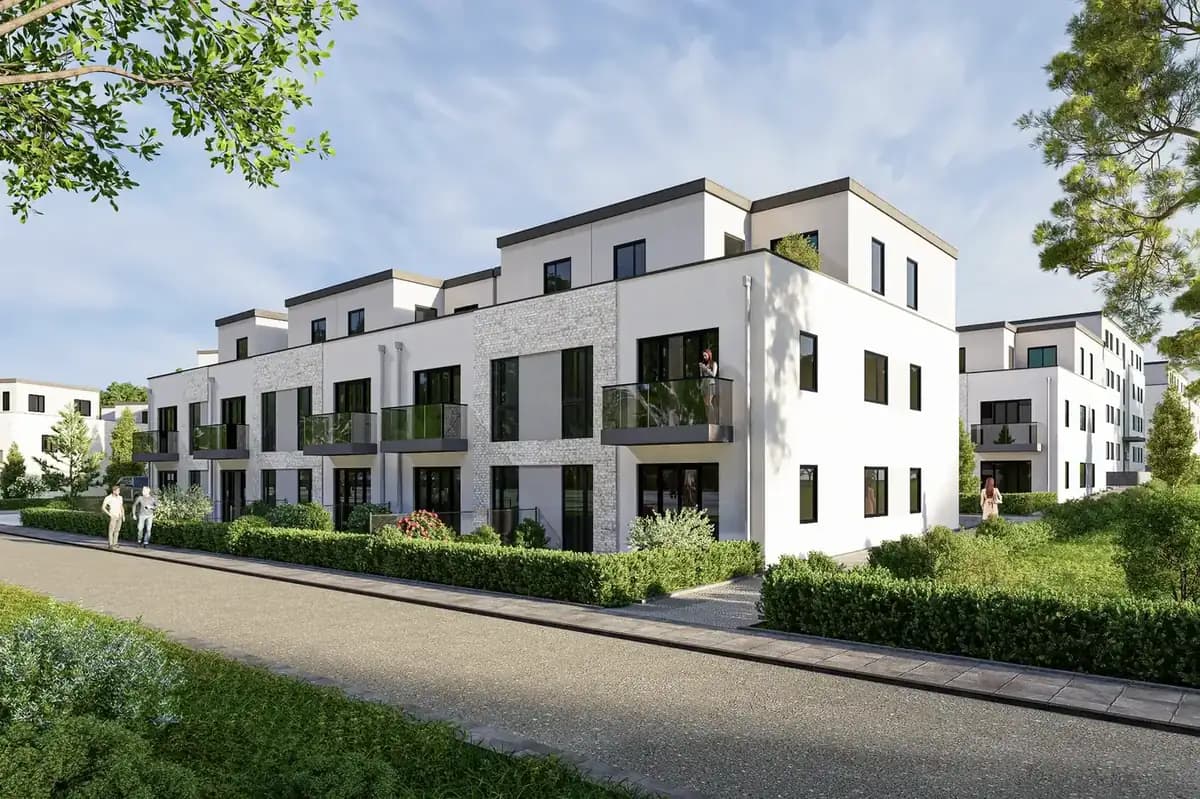 Virtual Renovation Dresden – Fassadenansicht einer visualisierten Wohnanlage