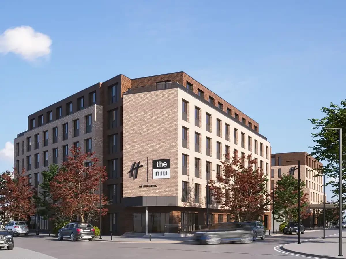 Immobilien Rendering – Außenansicht eines Neubauprojekts in Abendstimmung