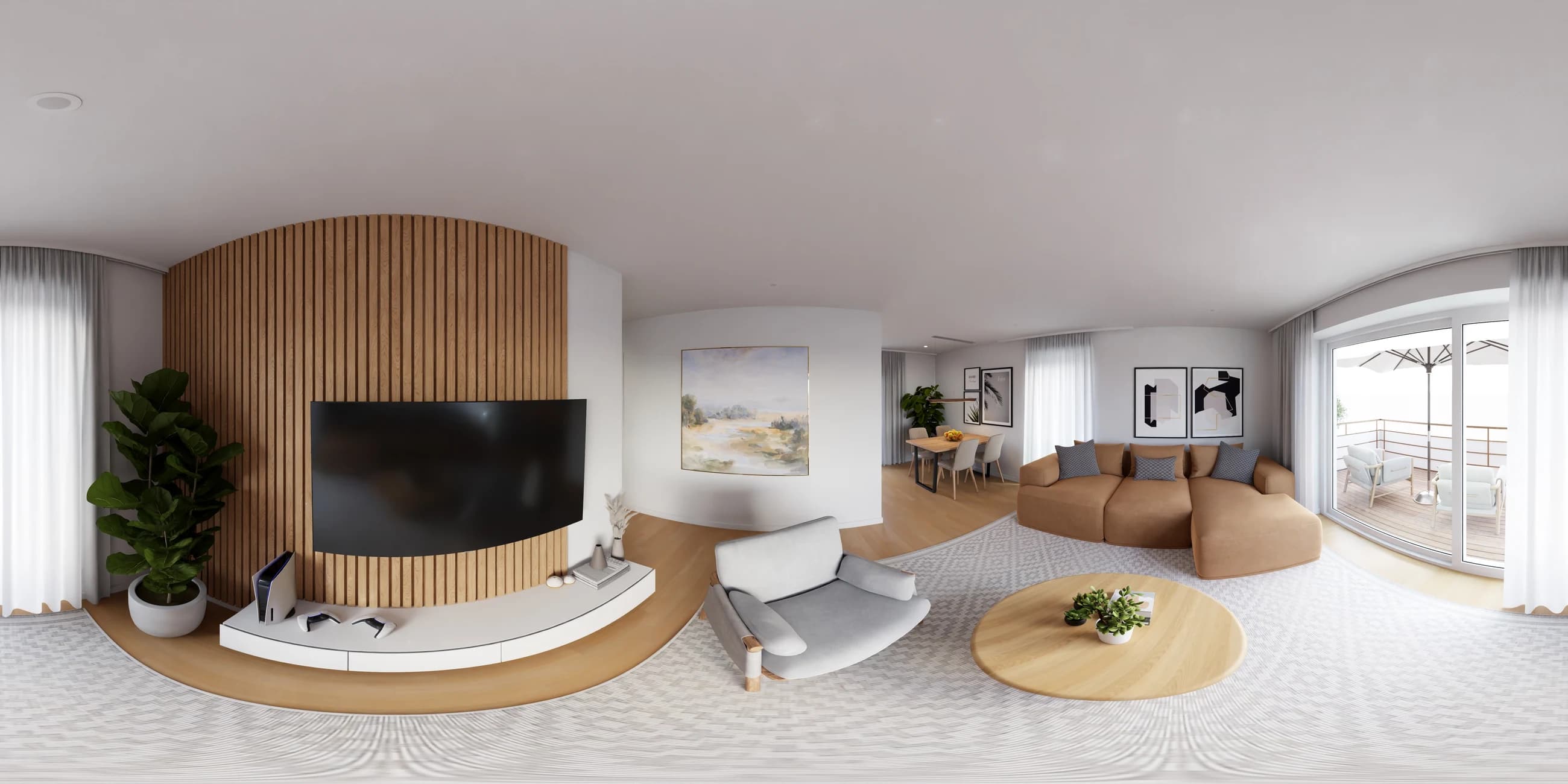 Virtuelle Renovierung Wiesbaden – visualisierter Innenraum mit Möblierung