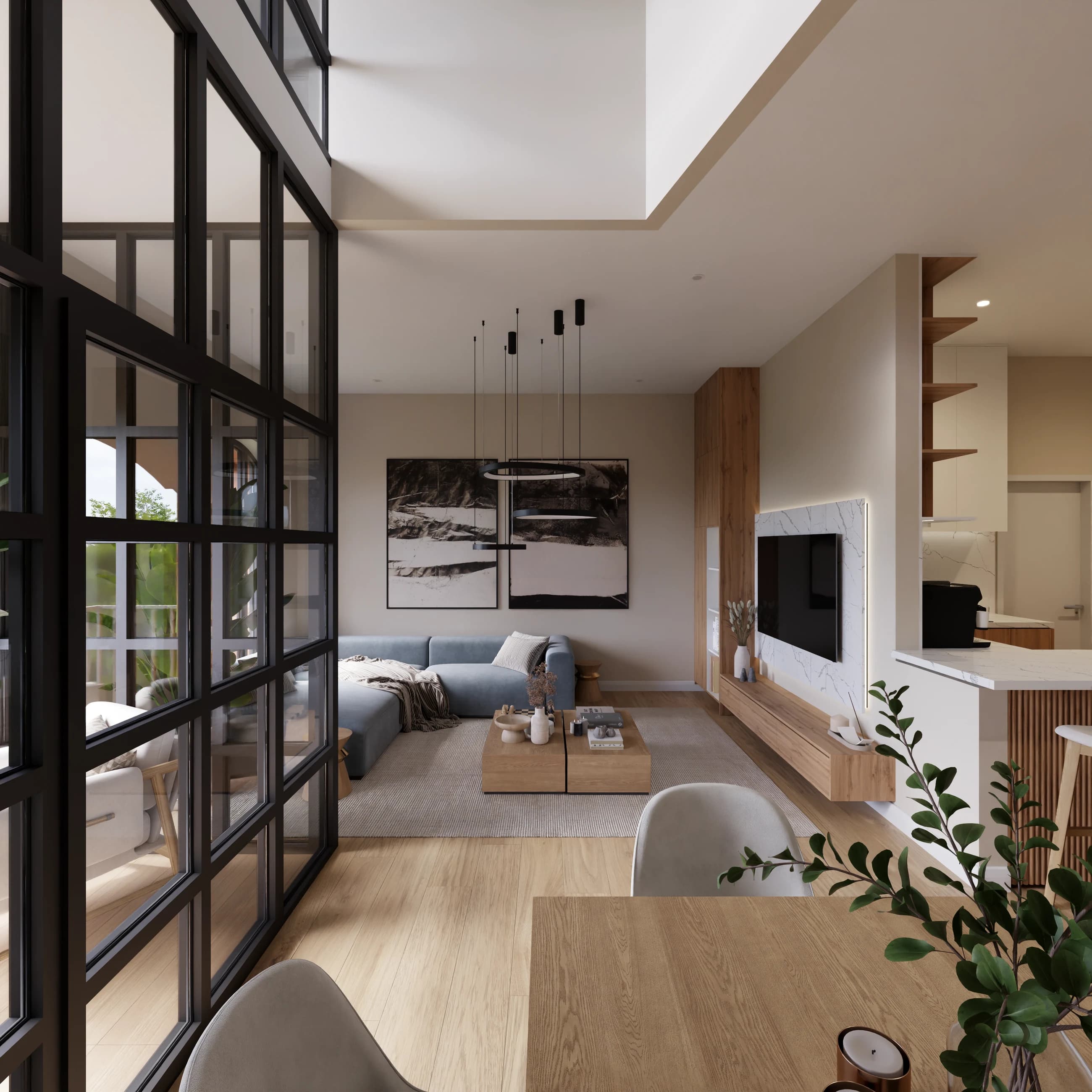 Referenzprojekt Gelsenkirchen – visualisierter Wohnraum