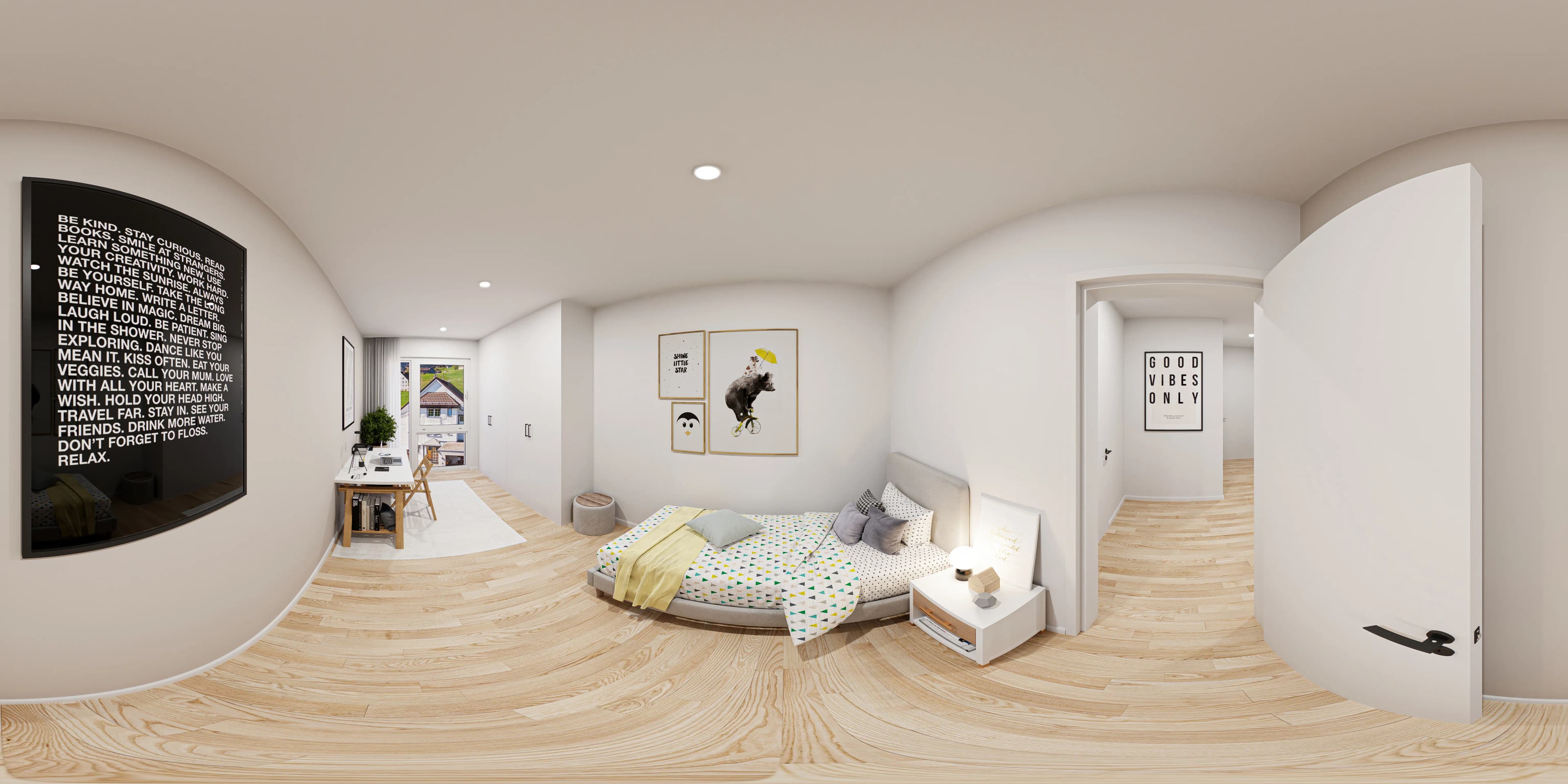 Virtuelles Home Staging Gelsenkirchen – visualisierter Innenraum mit Möblierung