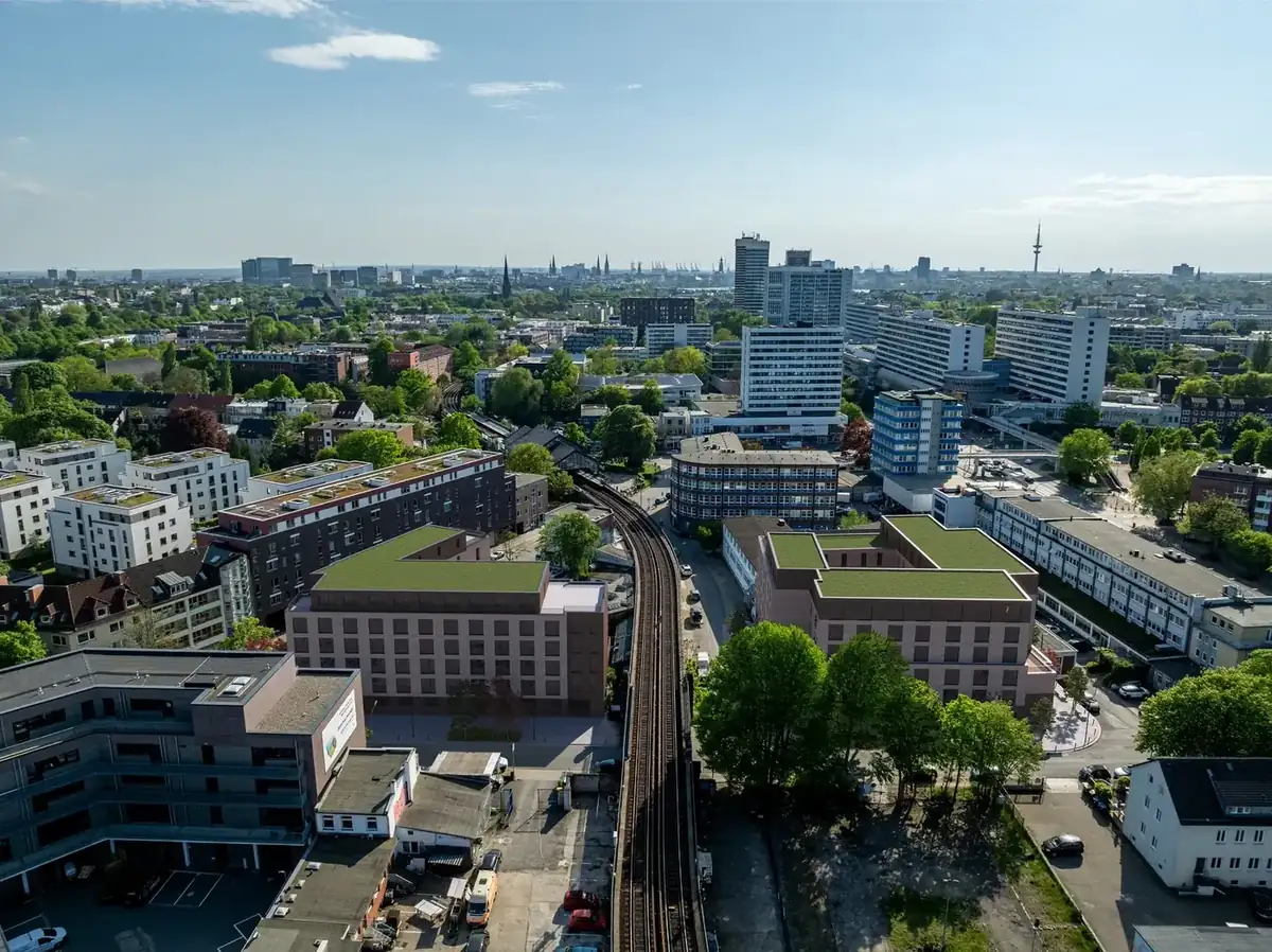 Außenvisualisierung eines Wohnbauprojekts auf Basis von CAD-Daten